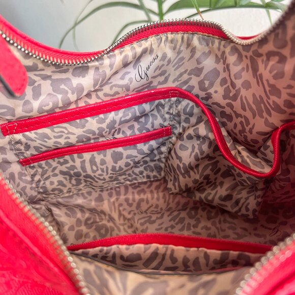 GUESS Y2K Red PVC Branded Hobo Bag - Picture 8 of 8